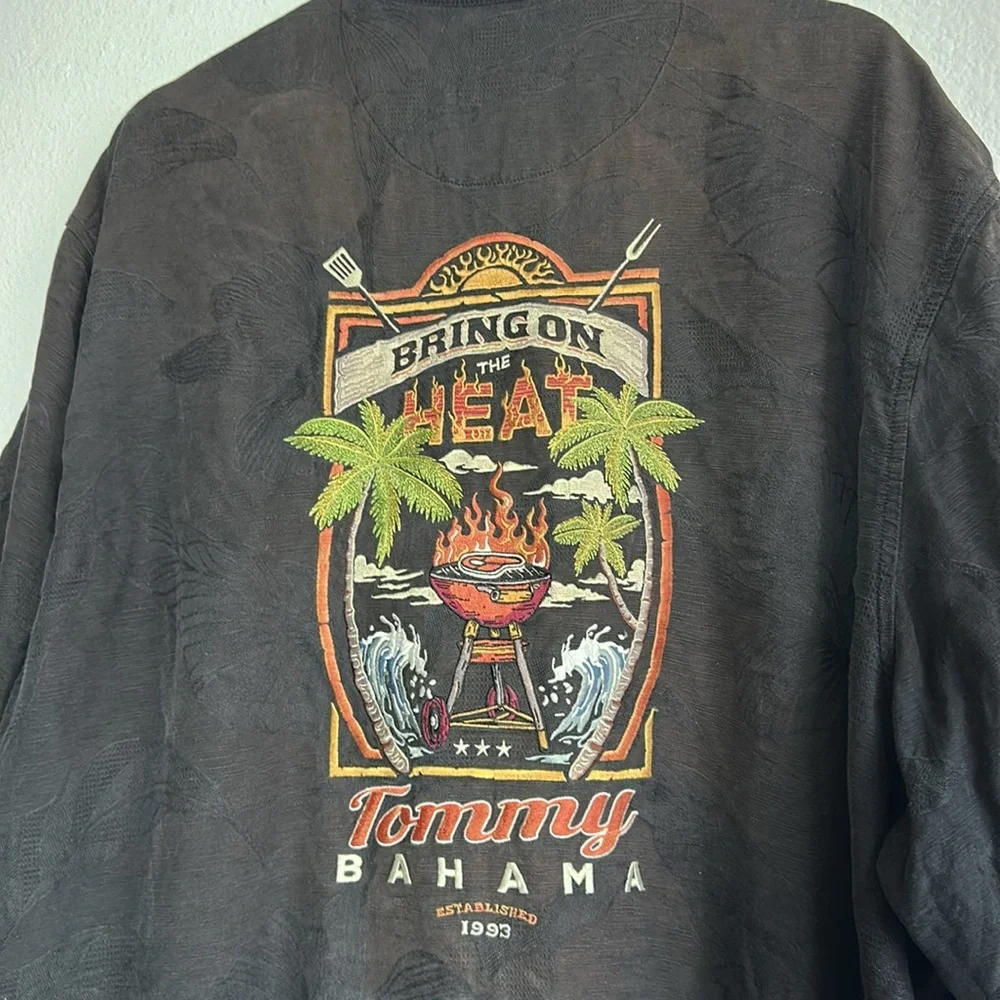 Tommy Bahama Bring on the Heat Graphic Silk Short-Sleeve Shirt Sz. XXXL - Picture 11 of 11
